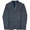 Alfio Collection Giacca Uomo Elegante Abito Cotone Elasticizzata Slim Fit Sportiva Micro Fantasia (58 - Blu)