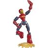 MARVEL THE AVENGERS Hasbro Marvel Avengers Bend And Flex Missions, Action Figure di Iron Man Fire Mission, Giocattolo Pieghevole in Scala da 15 cm, dai 4 Anni in su