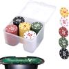 Generico Fiche Da Poker Numerate - Accessorio Da Gioco Da 100 Pezzi Numerato E Colorato Con Custodia - Fiche Da Poker In Blocco - Per Casa Viaggio Tornei Feste Vacanze Compleanni Uffici Raduni Di Amici