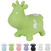 Hoppimals Space Hopper Mucca Gonfiabile per Bambini di età Pari o Superiore a 12 Mesi - Imballo con Confezione Regalo, Pompa Inclusa - Cavalcabile Bambino, Palla rimbalzante per Bambini - Verde