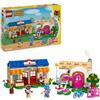 LEGO Animal Crossing Bottega di Nook e casa di Grinfia, Giochi Creativi per Bambini da 7 Anni, Modellini da Costruire di Negozio e Casa Giocattolo con 2 Personaggi della Serie di Videogiochi 77050
