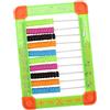 KONTONTY Giocattolo Abaco in Plastica a 10 File Base e Supporto | 100 Palline, Numeri e Lettere, per Classe e Studio Dopo Scuola, 1 Pezzo Colore Casuale
