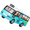 UPKOCH Giocattolo Educativo di Autobus in Plastica per Bambini, Riproduzione Scuolabus Compatto con Luci e Suoni, Interattivo per Sviluppo Cognitivo e Coordinazione Occhio-mano,