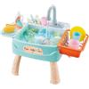 Xoeryoy Gioca Il lavandino con Il lavandino Giocattolo in plastica per Acqua Corrente con Taglio di Verdure e Tocco di Lavoro, Giocattoli per Gioco dell'Acqua Riutilizzabile per Ragazzi per Bambini c