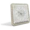 oggettando Orologio Quadrato in Ecopelle Brillante Tortora con Applicazione in Legno Albero "Albero Dedica" in scatola da regalo. Bomboniere, anniversari. Regali utili, Originali e a Prezzi bassi (16x16cm)