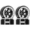 INJORA Cerchi Beadlock 1.3 in Alluminio Offset Negativo -5.25mm per SCX24 TRX4M 1/24 1/18 RC Crawler
