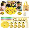 NNBWLMAEE Magnetic Bee String Game, Colorful Multifunctional Magnetic Bee Toy String Game, Busy Buzzy BeeGame with Strings/Headband, Funny Games, for Party Outdoor Travel Camping (4 players)