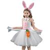 Weldphur Costume Da Coniglio Per Bambine, Costume Da Coniglio Pasquale Per Bambini, Vestito Da Coniglio Con Fascia Per Orecchie Da Coniglio, Gonna Tutù, Vestito Da Coniglio Per Halloween, Cosplay Di Pasqua