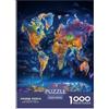 HLXZMCVBT World Map Jigsaw Puzzle Impossible 1000 Pezzi Decorazione Per La Casa. Rilassamento E Intelligence Per Adulti E Ragazzi Da 14 Anni 70x50cm/1000pcs