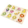 KONTONTY Giocattolo Puzzle in Legno Per Bambini, Puzzle Giocattolo Creativo Per Apprendimento Precoce, Set Educativo Frutta, Gioco Interattivo Per Sviluppo Genitori-figli, Adatto a Età Prescolare