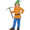 FIESTAS GUIRCA | Costume Gnomo della Foresta Bambini (7-9 anni) - Giacca, Cintura, Cappello e Pantaloni - Costumi da Fiaba e Fate per Halloween e Carnevale - Unisex - Arancione e Blu