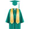 Generico Toga Bambino Blu, Set Toga Laurea Bambino Set Togas E Tocco Per Bambini Abito Da Laureato Sets Per Bambini 2026 2-12 Anni Costume Da Laureato Con Stola Cappello E Nappina 2026