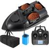 DYJD Bait Boat GPS Smart RC Wireless Fishing Nest Boat per gli uomini - 2 kg di carico, ritorno automatico dell'alimentazione, telecomando, distanza 500 m, 12000 mAh