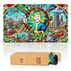Wizcraft Gaming MTG - Tappetino da gioco con apocalisse in vetro colorato (cucito), compatibile con Magic The Gathering, Play MTG, YuGiOh, TCG, design e accessori originali
