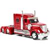 Risopen 1/64 Scala Internazionale Lonestar Heavy Truck Modello Semi Trailer Testa Giocattolo Metallo Diecast Traktor Giocattolo Regalo Classico Modello Auto Collezione per Bambino Ragazzo (rosso)