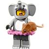 LEGO 71021 Series 18, #1 Mini Personaggio Elephant Suit Girl con Mouse
