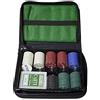 Mediawave Store - Set Poker 150 fiches con Astuccio 1 Mazzo di Carte e Tappeto Verde per Gioco, Gioco Casinò, da Tavola, Gioco di società, di Gruppo, Set Gioco del Poker, Texas Hold 'Em Completo