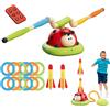 Generico Giocattolo da salto coccinella - Gioco di lancio 'anello per bambini e lanciarazzi interattivo, giocattolo per esercizi di rotazione musicale con telecomando | Cortile Giardino Patio Cortile Casa