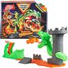 Monster Jam, Dueling Dragon Playset con esclusivo camion drago in scala 1:64, giocattoli per bambini dai 3 anni in su