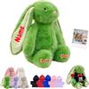 JABECODIFA Peluche Coniglietto Personalizzato Con Foto E Testo, Animale Di Peluche Su Misura Come Primi Regali Di Pasqua Personalizzati Per Neonati Bambini E Adulti A Pasqua E Natale, 25cm