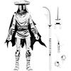 NECA Elite Guard Black & White Version Scale Action Figura 18 cm Teenage Mutant Ninja Turtles Mirage Comics