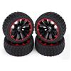 Dilwe Pneumatici Auto RC, 4 pezzi Pneumatici in Gomma per Modello di Auto Fuoristrada Telecomandato 1:10(Modello di grano)