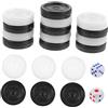 IMIKEYA Backgammon e Dama in Plastica Di Pedine Bianche e Nere Per Gioco Da Tavolo Accessori Portatili Rotondi Dadi Per Uso Prolungato