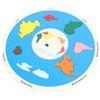 Generic Puzzle in Legno con 7 Continenti, Giocattolo Educativo per Bambini, Gioco di Abbinamento Sicuro con Mappa del Mondo in Tiglio per lo Sviluppo Cognitivo, Ideale per L'apprendimento a Casa