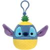 Squishmallows - Disney - Clip On - Stitch con Ananas 10 cm
