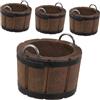 JOINPAYA 4pezzi Secchio Legno in Miniatura Secchiello Casa Bambole Decorazioni per Case delle Bambole in Miniatura Accessori Rustici per Case
