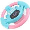 LUCKDANO Giocattolo Educativo Volante Giocattolo Educativo per Copilota per Bambini - Volante Interattivo con Musica per Bambini da 4 a 6 Anni - Stimola Lo Sviluppo dell'Udito e del Ritmo - Include