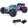 ARRMA 1/16 Mini Kraton 3S DSC 4X4 RTR Camion di velocità senza spazzole (batteria 3S e caricabatterie inclusi), verde acqua/rosa, ARA2508ST2