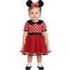 FIESTAS GUIRCA | Costume di Topolina Baby (12-18 Mesi) - Vestito e Diadema - Costumi di Animali per Neonati - Ideale per Feste in Maschera, Compleanni e Carnevale - Perfetto per Bambine - Rosso e Nero