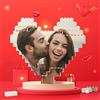 Smile lab Mattoncini Costruzione Personalizzati con Foto, Puzzle di Blocchi, Immagine a Forma di Cuore, Regali di San Valentino Personalizzati per Lui, Lei, Coppie