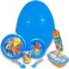 KORAT Uovo di Pasqua Gigante Sorpresa Kit Pappa Bambino h.40 cm Sorpresone Set di Stoviglie con Posate Porta Pranzo Borraccia Plastica Resistente Infrangibile PASQUALONE (per Pokemon)