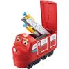 Chuggington Pop Wilson EU890101 - Giocattolo a sorpresa a forma di treno, ruote a rotazione libera, scala 12,7 cm, dai 3 anni in su, rosso