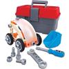 Hape Junior Inventor Set Auto da Costruire - Kit Veicoli in Legno e Plastica con Attrezzi per Bambini