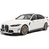 Solido BMW M3 (G80) - berlina sportiva con doppio raggio, accenti neri, cerchi in bronzo, dettagli aerodetails, Diecast modellino auto, bianco alpino, tinta unita, 1:18