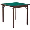 Karn Tavolo da Gioco Pieghevole Classic - Tavolo Carte Poker 80x80 in Legno Faggio Massello con Panno Verde - Salvaspazio Made in Italy