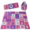 ALPIDEX Tappeto Gioco Puzzle Bambini 36 Pezzi Tappetino Neonato Morbido Gomma EVA Numeri Lettere Bimbi Neonati, Colore:Rosa