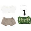 niannyyhouse Bambola di peluche da 10 cm, per camicia, pantaloni, cravatta, gilet, tuta campus, accessori per bambole (verde)