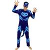 Funidelia | Costume Catboy - Pj Masks per uomo Cartoni Animati, Gattboy, Gufetta, Geco - Costume per Adulto e accessori per Feste, Carnevale e Halloween - Taglia M - Azzurro/Blu