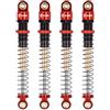 INJORA Ammortizzatori 51mm-Filettatura a Lunga Corsa Doppia Canna Smorzatore per Axial AX24 SCX24 Upgrade 1/24 RC Crawler,Rosso