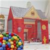 Selonis Tenda Stazione Dei Pompieri Per Bambini Con 300 Palline Casetta Da Gioco Con Design Realistico Ideale Per Interni Ed Esterni Per Stimolare L'immaginazione