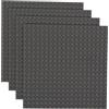 Q-Bricks Confezione da 4pz. Base 20X20 borchie Grigio Scuro 851