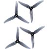 GEMFAN 2 paia di eliche Hurricane 4023 da 1,5 mm, montaggio a T, 3 pale, CW CCW, per parti fai da te per droni radiocomandati (grigio)