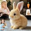 ViCUULY Bunby - My Realistic Bunny Toy, coniglietto pasquale in peluche educativo interattivo, fatto a mano, realistico, può saltellare, contrarsi e scuotere le orecchie per bambini (marrone)