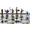 Manopoulos Greek Mythology Chess Set - Blue&Copper - Wooden Case Blue Board