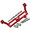 GPM Upgrade Parts for Traxxas TRX-4 Trail Defender Crawler/TRX-6 Merc-Benz G63 Aluminium Front And Rear Gear Box 2-Speed Diff Lock Servo Mount - 1Pc Set Red