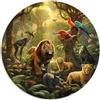 NAOFEKUID Animali della foresta Jigsaw Puzzle Per Adulti E Bambini 1000 Pezzi Puzzle Rotondo 1000pcs (67.5x67.5cm) Decompressione E Regalo Puzzle Giochi Puzzle Giochi DIY